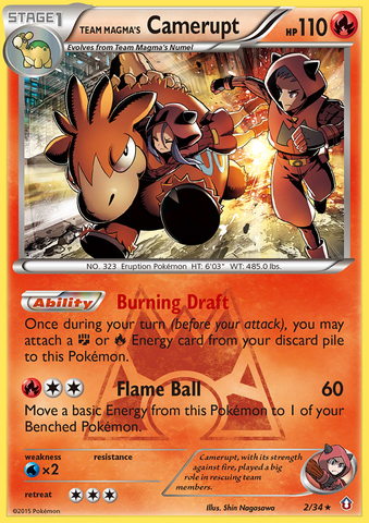 Team Magma's Camerupt (2/34) [XY: Double Crisis] - The Mythic Store | 24h Order Processing