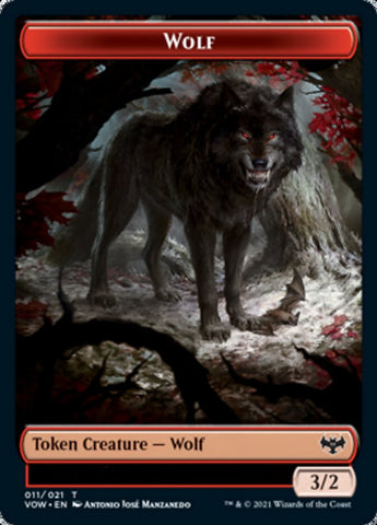 Wolf (011) // Boar Double-Sided Token [Innistrad: Crimson Vow Tokens] - The Mythic Store | 24h Order Processing