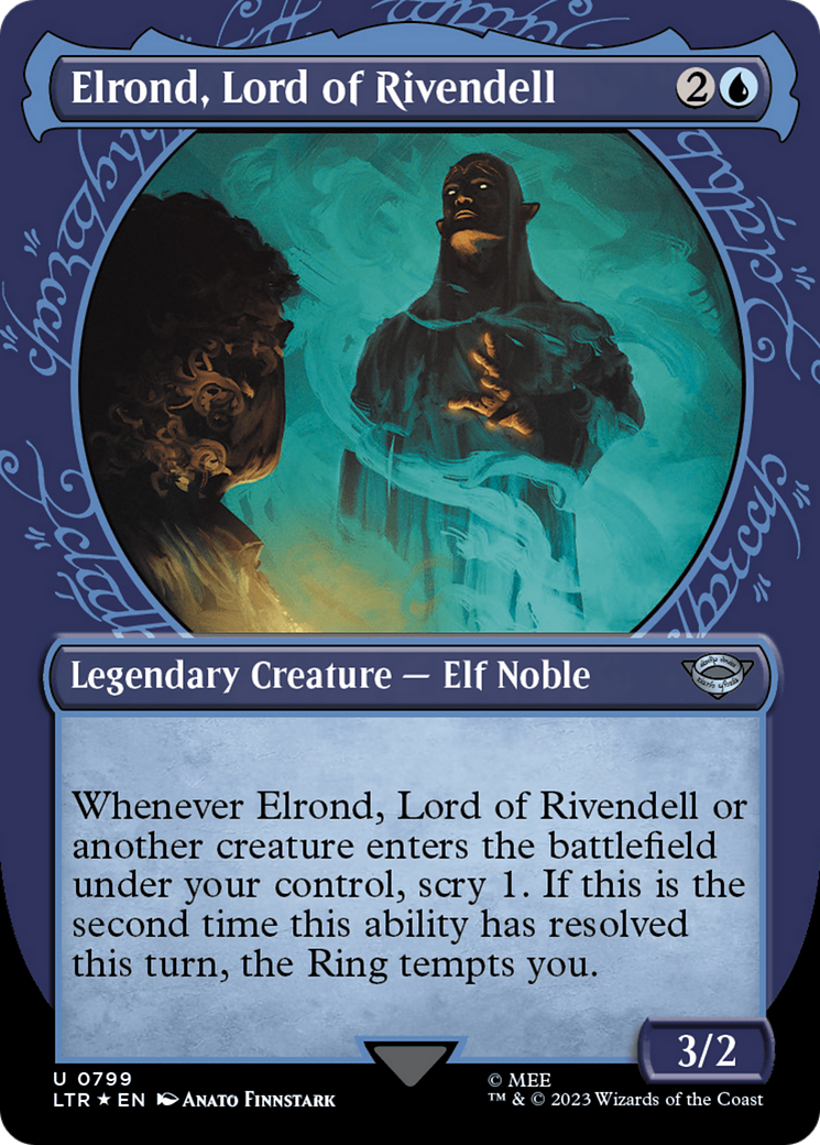 Elrond, Lord of Rivendell (Showcase) (Surge Foil) [The Lord of the Rings: Tales of Middle-Earth] - The Mythic Store | 24h Order Processing
