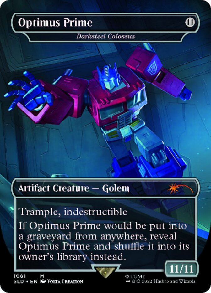 Darksteel Colossus - Optimus Prime (Borderless) [Secret Lair Drop Series] - The Mythic Store | 24h Order Processing