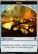 Gold // Cat Dragon Double-Sided Token [Commander 2017 Tokens] - The Mythic Store | 24h Order Processing