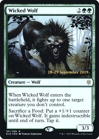 Wicked Wolf [Throne of Eldraine Prerelease Promos] - The Mythic Store | 24h Order Processing