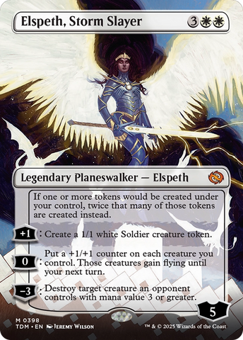 Elspeth, Storm Slayer (Borderless) [Tarkir: Dragonstorm] - The Mythic Store | 24h Order Processing