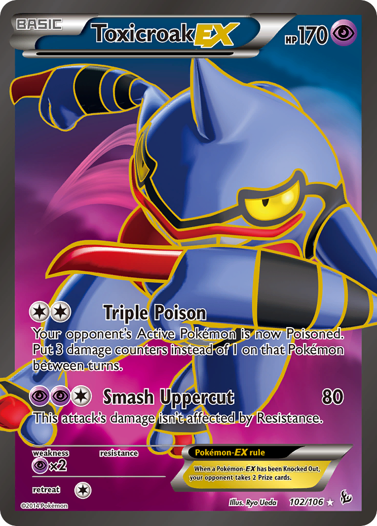 Toxicroak EX (102/106) [XY: Flashfire] - The Mythic Store | 24h Order Processing