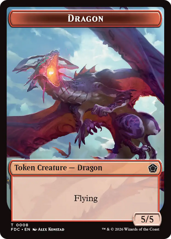 Dragon (0008) // Treasure Double-Sided Token [Foundations Commander Tokens] - The Mythic Store | 24h Order Processing