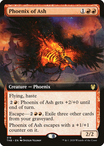 Phoenix of Ash (Extended Art) [Theros Beyond Death] - The Mythic Store | 24h Order Processing