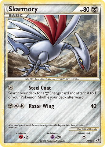 Skarmory (21/90) [HeartGold & SoulSilver: Undaunted] - The Mythic Store | 24h Order Processing