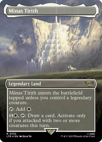 Minas Tirith (Borderless) (Surge Foil) [The Lord of the Rings: Tales of Middle-Earth] - The Mythic Store | 24h Order Processing