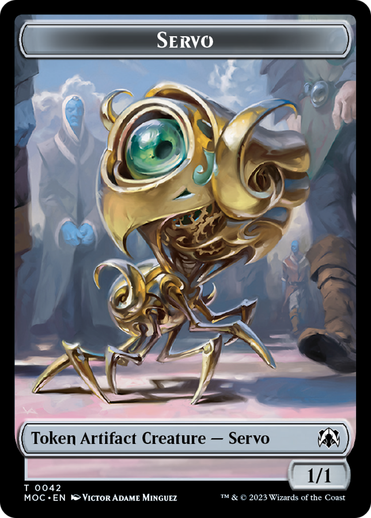 Feather // Servo Double-Sided Token [March of the Machine Commander Tokens] - The Mythic Store | 24h Order Processing