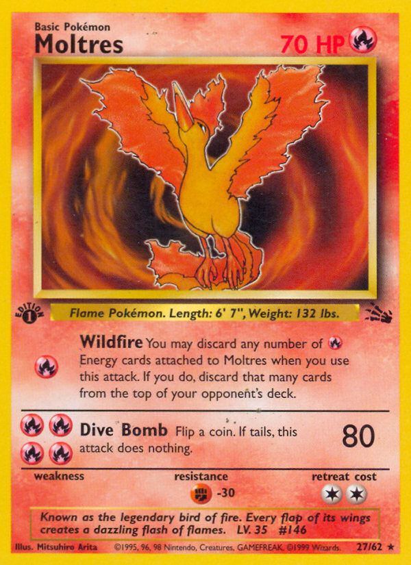 Moltres (27/62) [Fossil 1st Edition] - The Mythic Store | 24h Order Processing