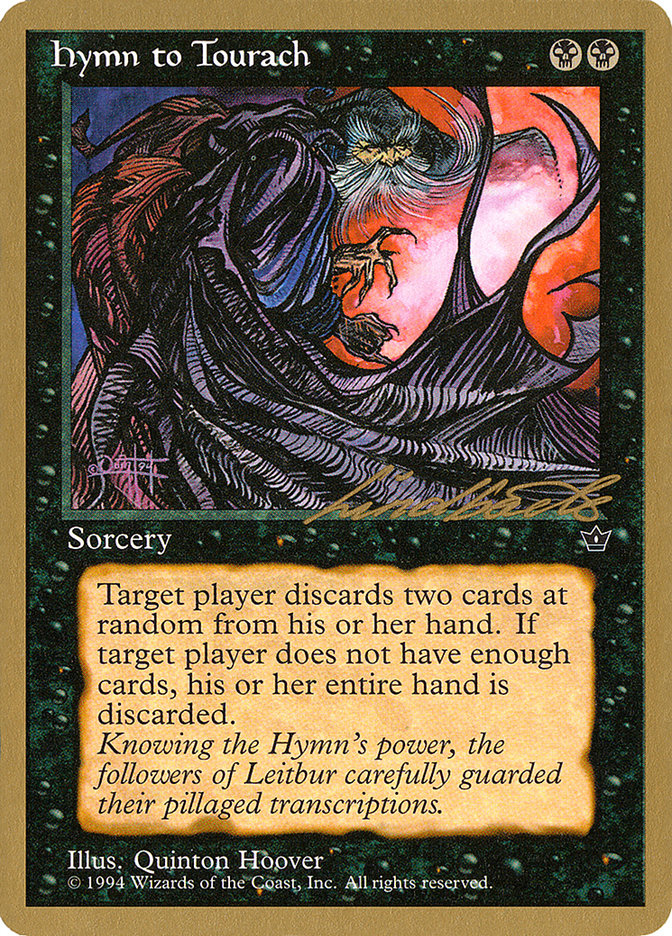 Hymn to Tourach (Cloak) (Leon Lindback) [Pro Tour Collector Set] - The Mythic Store | 24h Order Processing