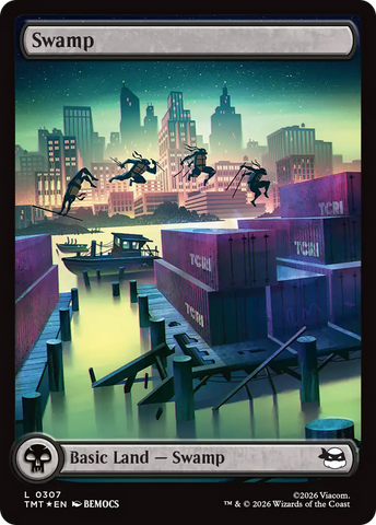 Swamp (0307) (Surge Foil) [Teenage Mutant Ninja Turtles] - The Mythic Store | 24h Order Processing
