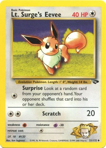 Lt. Surge's Eevee (51/132) [Gym Challenge Unlimited] - The Mythic Store | 24h Order Processing