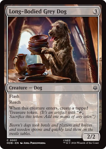 Long-Bodied Grey Dog [The Hobbit] - The Mythic Store | 24h Order Processing