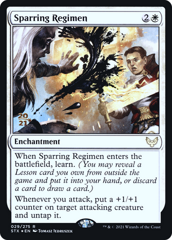 Sparring Regimen [Strixhaven: School of Mages Prerelease Promos] - The Mythic Store | 24h Order Processing