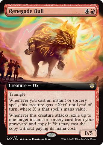 Renegade Bull (Extended Art) [Secrets of Strixhaven Commander] - The Mythic Store | 24h Order Processing