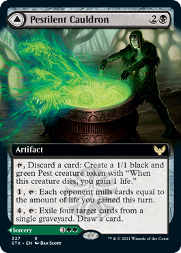 Pestilent Cauldron // Restorative Burst (Extended Art) [Strixhaven: School of Mages] - The Mythic Store | 24h Order Processing