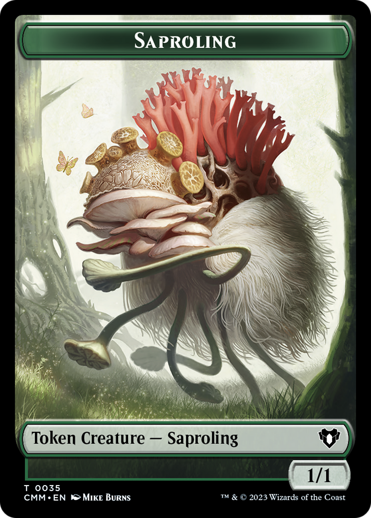 Saproling // Satyr Double-Sided Token [Commander Masters Tokens] - The Mythic Store | 24h Order Processing