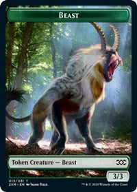 Beast // Soldier Double-Sided Token [Double Masters Tokens] - The Mythic Store | 24h Order Processing