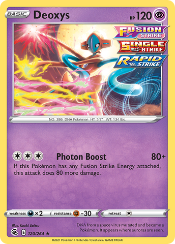 Deoxys (120/264) (Theme Deck Exclusive) [Sword & Shield: Fusion Strike] - The Mythic Store | 24h Order Processing