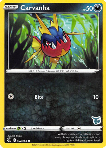 Carvanha (162/264) (Eevee Deck) [Battle Academy 2022] - The Mythic Store | 24h Order Processing