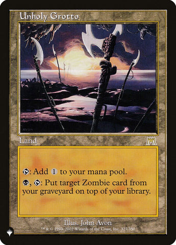 Unholy Grotto [The List] - The Mythic Store | 24h Order Processing