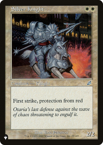Silver Knight [The List] - The Mythic Store | 24h Order Processing