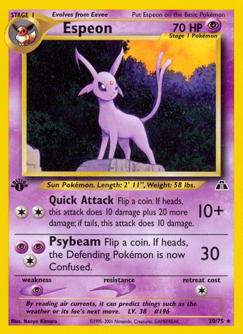 Espeon (20/75) [Neo Discovery 1st Edition] - The Mythic Store | 24h Order Processing