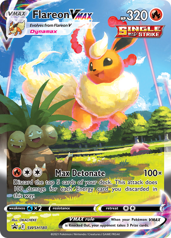 Flareon VMAX (SWSH180) (Jumbo Card) [Sword & Shield: Black Star Promos] - The Mythic Store | 24h Order Processing