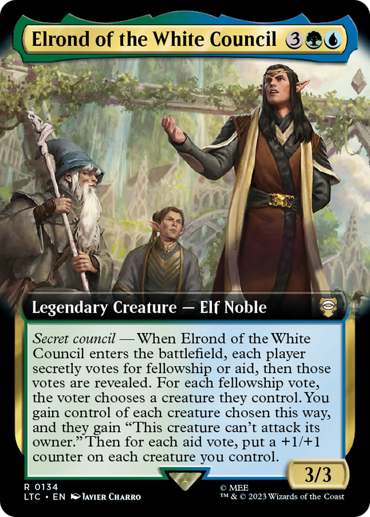 Elrond of the White Council (Extended Art) [The Lord of the Rings: Tales of Middle-Earth Commander] - The Mythic Store | 24h Order Processing