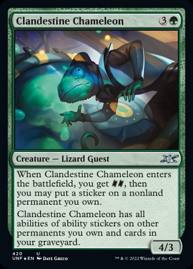 Clandestine Chameleon (Galaxy Foil) [Unfinity] - The Mythic Store | 24h Order Processing