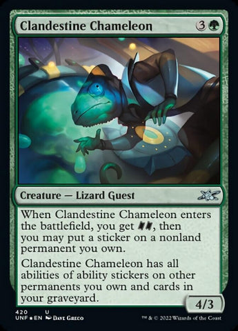 Clandestine Chameleon (Galaxy Foil) [Unfinity] - The Mythic Store | 24h Order Processing