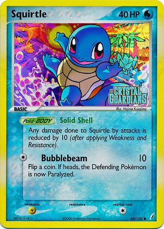 Squirtle (64/100) (Stamped) [EX: Crystal Guardians] - The Mythic Store | 24h Order Processing