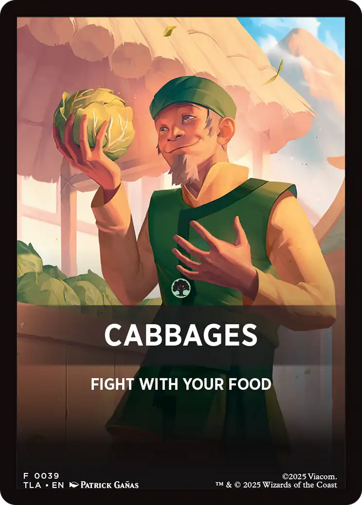 Cabbages Theme Card [Avatar: The Last Airbender Tokens] - The Mythic Store | 24h Order Processing