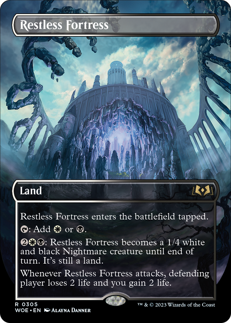 Restless Fortress (Borderless Alternate Art) [Wilds of Eldraine] - The Mythic Store | 24h Order Processing