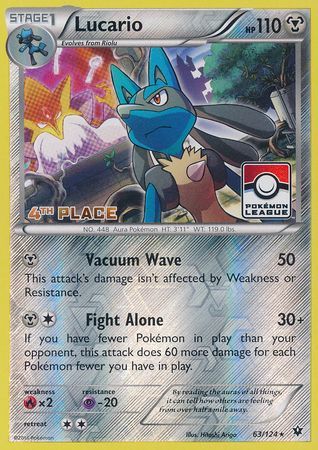 Lucario (63/124) (League Promo 4th Place) [XY: Fates Collide] - The Mythic Store | 24h Order Processing