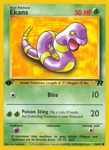 Ekans (56/82) [Team Rocket 1st Edition] - The Mythic Store | 24h Order Processing