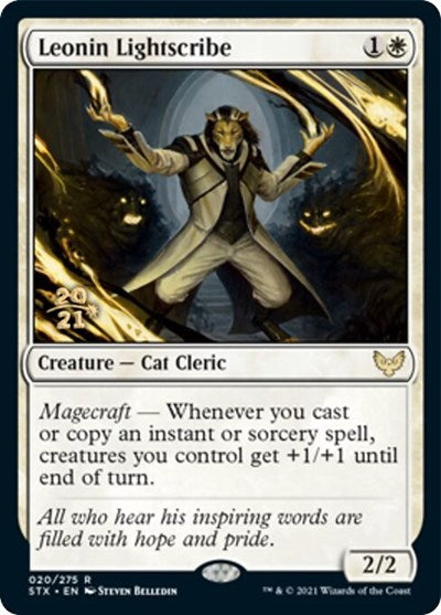 Leonin Lightscribe [Strixhaven: School of Mages Prerelease Promos] - The Mythic Store | 24h Order Processing