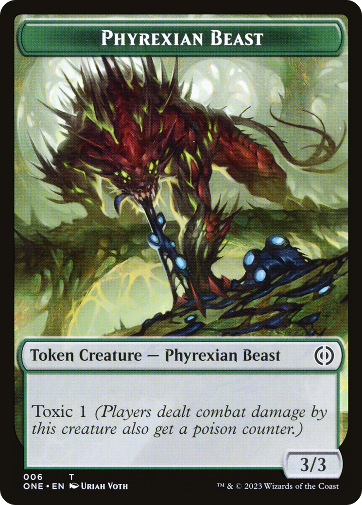Phyrexian Goblin // Phyrexian Beast Double-Sided Token [Phyrexia: All Will Be One Tokens] - The Mythic Store | 24h Order Processing