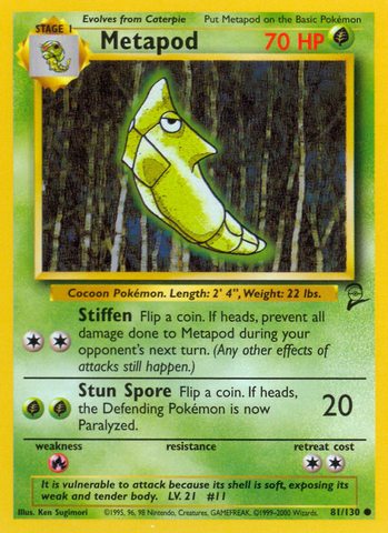 Metapod (81/130) [Base Set 2] - The Mythic Store | 24h Order Processing