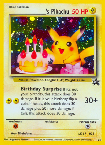 _____'s Pikachu (24) (Birthday Pikachu) [Wizards of the Coast: Black Star Promos] - The Mythic Store | 24h Order Processing