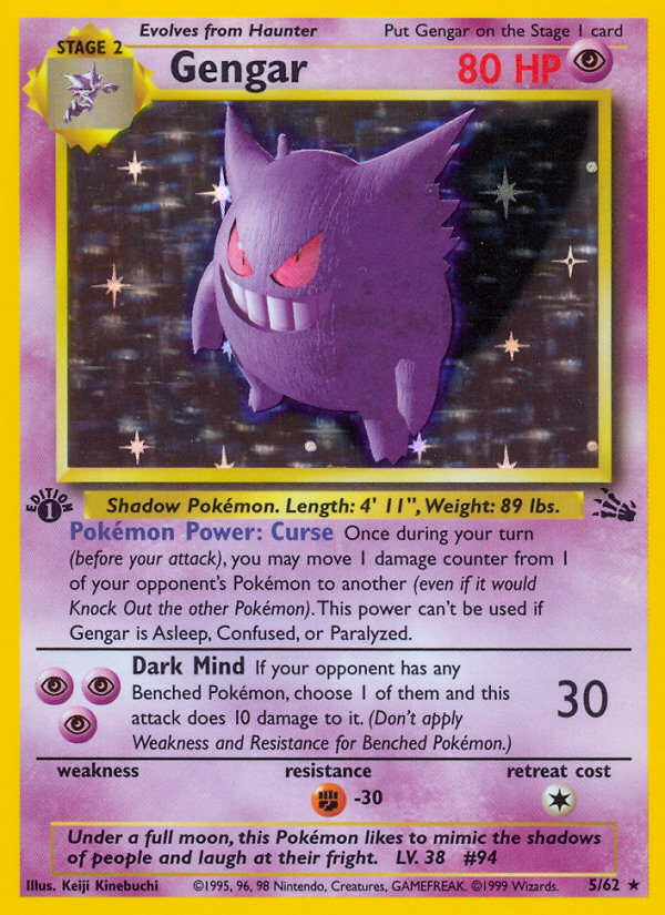 Gengar (5/62) [Fossil 1st Edition] - The Mythic Store | 24h Order Processing