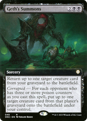 Geth's Summons (Extended Art) [Phyrexia: All Will Be One Commander] - The Mythic Store | 24h Order Processing