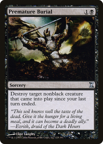 Premature Burial [Time Spiral] - The Mythic Store | 24h Order Processing