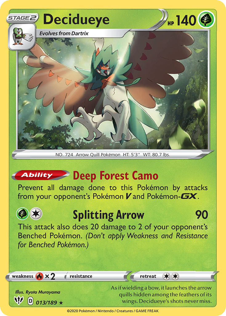 Decidueye (013/189) [Sword & Shield: Darkness Ablaze] - The Mythic Store | 24h Order Processing