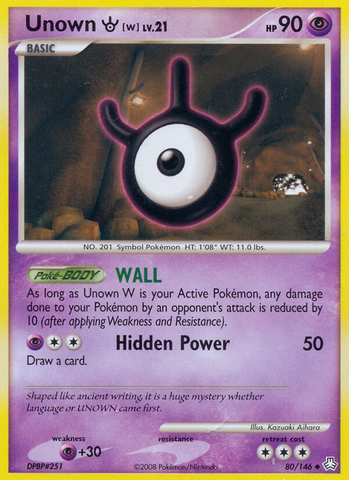 Unown W (80/146) [Diamond & Pearl: Legends Awakened] - The Mythic Store | 24h Order Processing