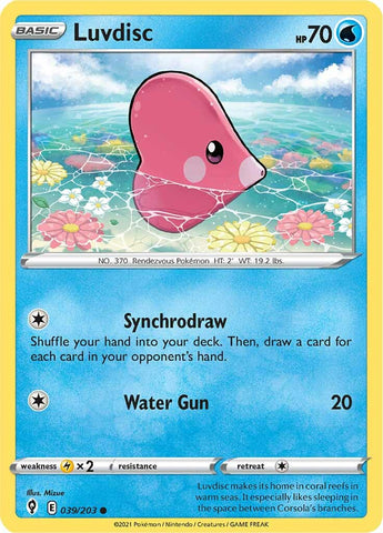 Luvdisc (039/203) [Sword & Shield: Evolving Skies] - The Mythic Store | 24h Order Processing