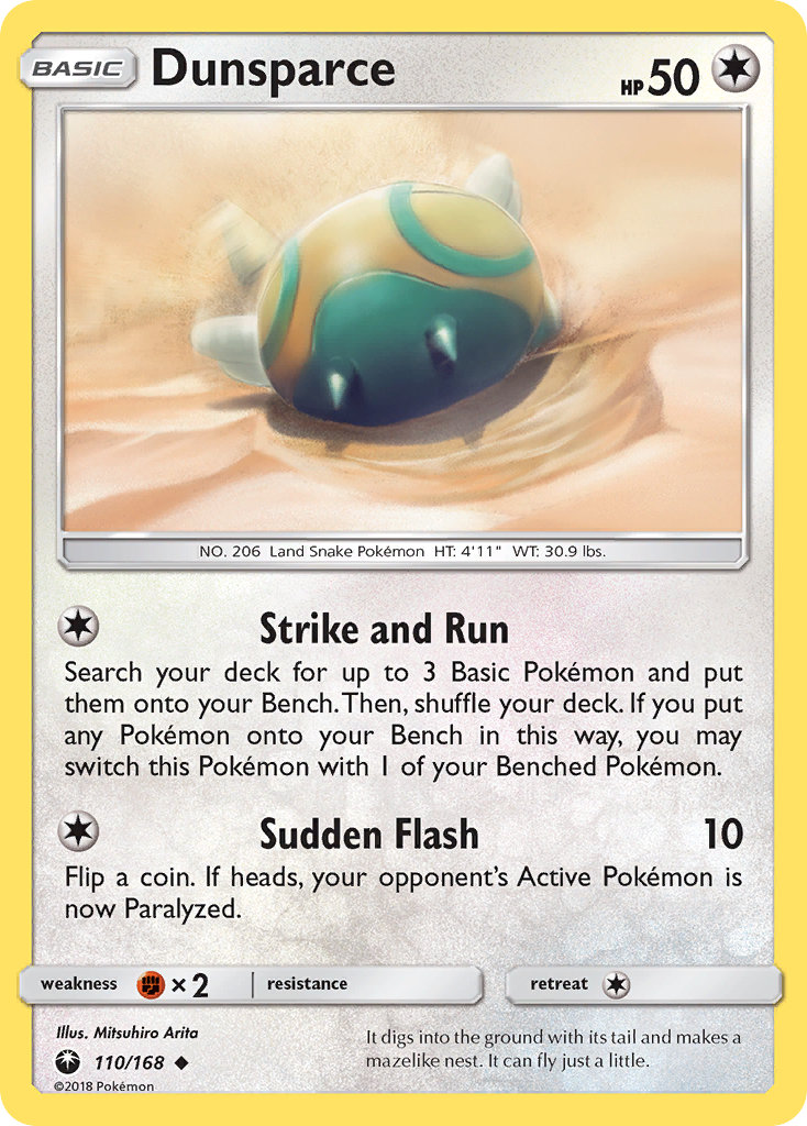 Dunsparce (110/168) [Sun & Moon: Celestial Storm] - The Mythic Store | 24h Order Processing