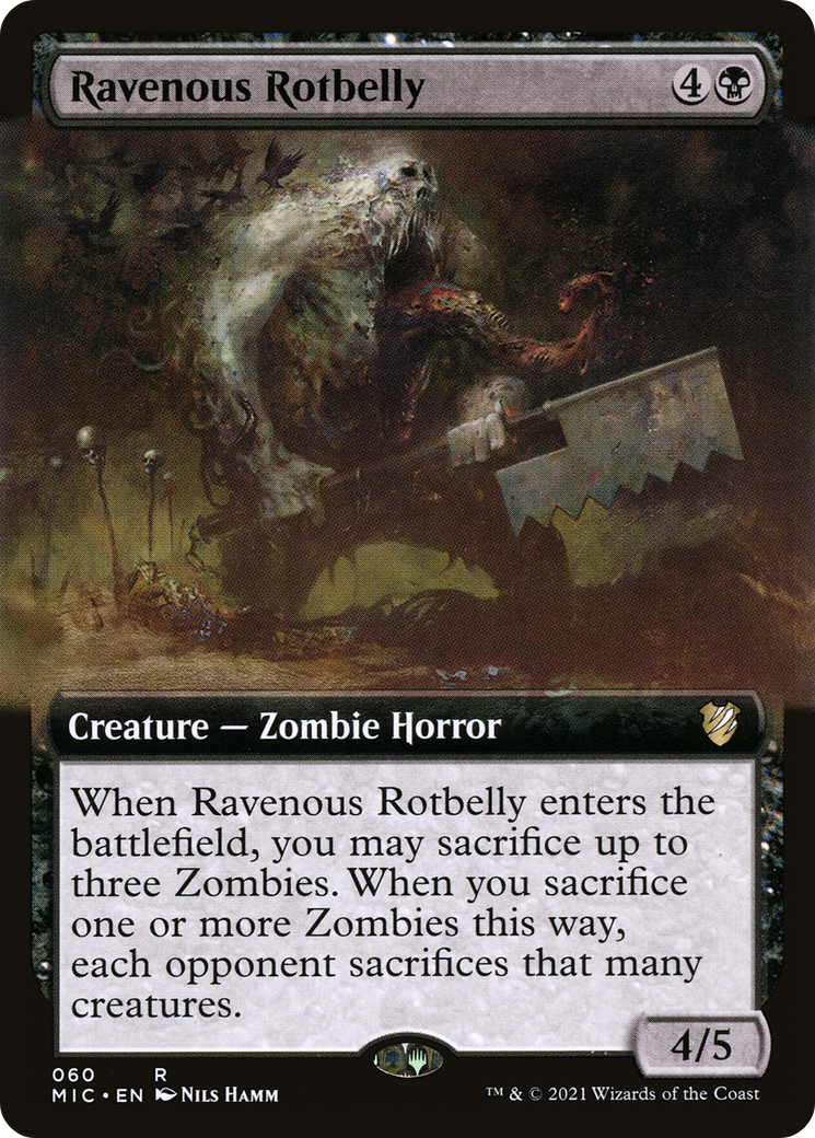Ravenous Rotbelly (Extended Art) [Innistrad: Midnight Hunt Commander] - The Mythic Store | 24h Order Processing