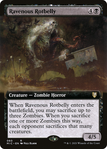 Ravenous Rotbelly (Extended Art) [Innistrad: Midnight Hunt Commander] - The Mythic Store | 24h Order Processing